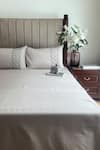 Buy_Sadyaska_Ivory Cotton Rich Maroc Plain Bedsheet Set_at_Aza_Fashions