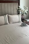 Buy_Sadyaska_Ivory Cotton Rich Zenith Plain Bedsheet Set_at_Aza_Fashions