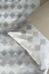 Sadyaska_Grey 100% Cotton Thread Embroidered Peak Bedsheet Set_Online_at_Aza_Fashions