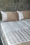 Buy_Sadyaska_Grey 100% Cotton Thread Embroidered Peak Bedsheet Set_Online_at_Aza_Fashions