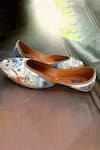 Shop_Kasually Klassy_Multi Color Cut Dana Love Birds Embroidered Juttis _at_Aza_Fashions