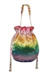 Buy_Lovetobag_Multi Color Embellished Dysis Tourmaline Rainbow Potli With Nina Handle_at_Aza_Fashions