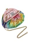 Buy_Lovetobag_Multi Color Embellished Dysis Tourmaline Rainbow Pouch With Nina Handle _Online_at_Aza_Fashions