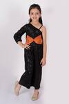 Buy_Lil Drama_Black Polyester Sequins Embroidered One Shoulder Jumpsuit _at_Aza_Fashions