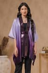 Buy_B'Infinite_Purple Satin Embellished Twilight Bodice Cape With Belt _Online_at_Aza_Fashions