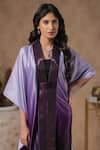 Buy_B'Infinite_Purple Satin Embellished Twilight Bodice Cape With Belt 