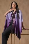 Shop_B'Infinite_Purple Satin Embellished Twilight Bodice Cape With Belt 