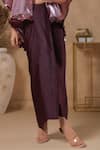 Shop_B'Infinite_Wine Satin Solid Rasin Long Skirt _Online_at_Aza_Fashions