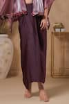 Buy_B'Infinite_Wine Satin Solid Rasin Long Skirt 