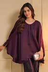 Buy_B'Infinite_Purple Satin Solid Royal Amethyst Top For Kids_at_Aza_Fashions