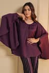 Buy_B'Infinite_Purple Satin Solid Royal Amethyst Top For Kids