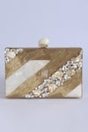 Shop_The Tan Clan_Gold Embellished Aisha Mother Of Pearl Clutch _at_Aza_Fashions