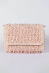 THE TAN CLAN_Pink Embroidered Blush Flap Over Clutch Bag _Online_at_Aza_Fashions