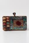 The Tan Clan_Multi Color Embellished Disha Mother Of Pearl Clutch _Online_at_Aza_Fashions