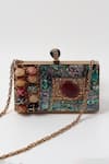 Shop_The Tan Clan_Multi Color Embellished Disha Mother Of Pearl Clutch _Online_at_Aza_Fashions