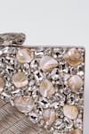 Shop_The Tan Clan_Silver Embellished Eira Clutch _Online_at_Aza_Fashions