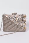 The Tan Clan_Silver Embellished Eira Clutch _at_Aza_Fashions