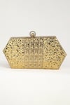 Shop_The Tan Clan_Gold Embellished Fatima Clutch _Online_at_Aza_Fashions