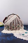Buy_The Tan Clan_Maroon Embellished Frida Stripe Batua Bag _at_Aza_Fashions