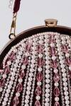 Buy_The Tan Clan_Maroon Embellished Frida Stripe Batua Bag _Online_at_Aza_Fashions