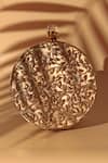Shop_The Tan Clan_Gold Embroidery Gazal Leaf Carved Clutch _Online_at_Aza_Fashions