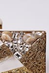 Shop_The Tan Clan_Gold Crystals, Pearls Iqra Mother Of Embellished Clutch _Online_at_Aza_Fashions