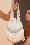 THE TAN CLAN_White Embellished Jalsa Sequin Potli _Online_at_Aza_Fashions