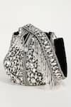 Shop_The Tan Clan_Black Crystals Jhalak Embellished Potli Bag _at_Aza_Fashions