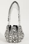 Buy_The Tan Clan_Black Crystals Jhalak Embellished Potli Bag _Online_at_Aza_Fashions