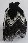 Shop_The Tan Clan_Black Embellished Keisha Tassel Potli _at_Aza_Fashions