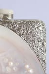 Buy_The Tan Clan_Silver Crystals Mumtaz Mother Of Pearl Clutch 