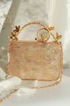 Buy_The Tan Clan_Gold Naira Mother Of Pearl Clutch _at_Aza_Fashions