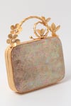 Buy_The Tan Clan_Gold Naira Mother Of Pearl Clutch _Online_at_Aza_Fashions