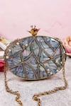 Buy_The Tan Clan_Gold Pearls Nargis Embellished Mother Of Clutch _Online_at_Aza_Fashions