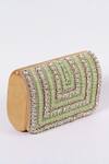 Buy_The Tan Clan_Green Embellished Nysa Stone Clutch _Online_at_Aza_Fashions