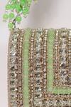 Shop_The Tan Clan_Green Embellished Nysa Stone Clutch _Online_at_Aza_Fashions