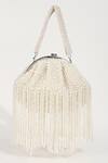 Shop_The Tan Clan_White Pearls Hand Embroidered Potli Bag _at_Aza_Fashions
