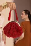 Buy_THE TAN CLAN_Red Embellished Rosa Crystal Potli Bag _at_Aza_Fashions