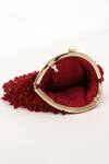 THE TAN CLAN_Red Embellished Rosa Crystal Potli Bag _at_Aza_Fashions