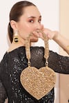 Buy_The Tan Clan_Gold Rhinestones Scarlett Mini Heart-shaped Clutch _at_Aza_Fashions