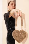 The Tan Clan_Gold Rhinestones Scarlett Mini Heart-shaped Clutch _Online_at_Aza_Fashions