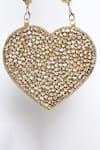 Buy_The Tan Clan_Gold Rhinestones Scarlett Mini Heart-shaped Clutch _Online_at_Aza_Fashions
