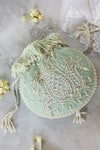 Shop_The Tan Clan_Blue Pearls Sukoon Embellished Potli _Online_at_Aza_Fashions