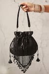 Buy_The Tan Clan_Black Beads Twinkle Embellished Potli _at_Aza_Fashions