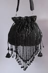 Buy_The Tan Clan_Black Beads Twinkle Embellished Potli _Online_at_Aza_Fashions