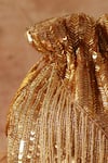 THE TAN CLAN_Gold Beads Twinkle Tassels Potli _Online_at_Aza_Fashions