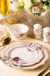 Shop_Vigneto_Pink Finest Premium Porcelain Rose Garden Embossed Dinner Set_at_Aza_Fashions