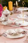 Shop_Vigneto_Pink Finest Premium Porcelain Rose Garden Embossed Dinner Set_Online_at_Aza_Fashions