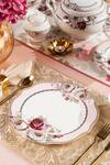 Vigneto_Pink Finest Premium Porcelain Rose Garden Embossed Dinner Set_at_Aza_Fashions