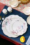 Shop_Vigneto_Multi Color Finest Premium Porcelain Orchids And Peacock Pattern Bliss Dinner Set_at_Aza_Fashions